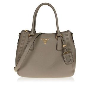 Prada Sacca In Pelle Vitello Phenix Argilla